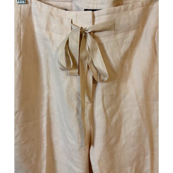 Talbots 100% Linen Cream Trousers Plus Size 24W NWT - Picture 3 of 8